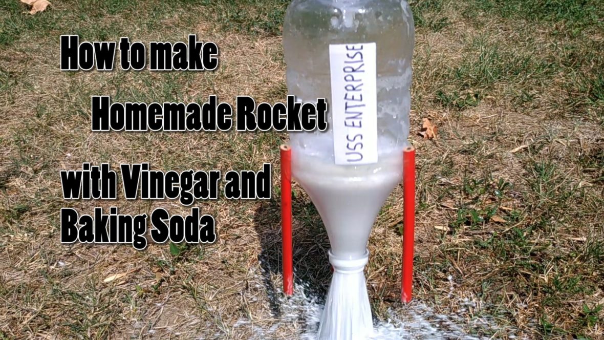 How to make homemade rocket with vinegar and baking soda STEM Little