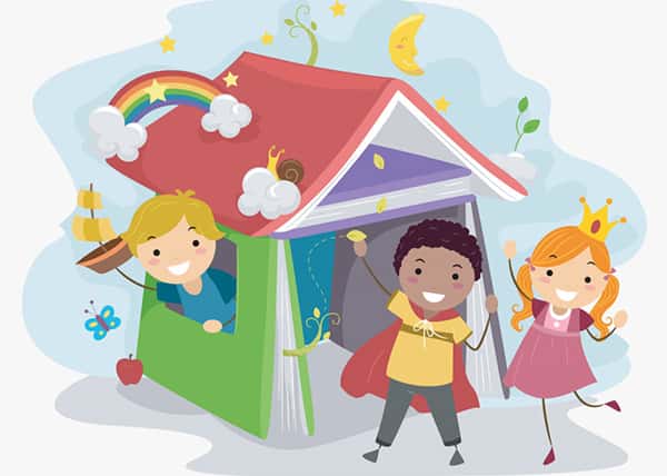 4-year-old children using imagination and roleplaying