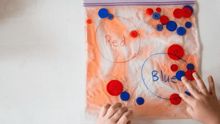 How to make Sensory Bag for Child Sensorimotor development - Learning colors