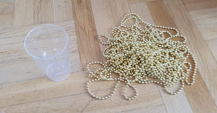 Materials needed for Bead Chain Experiment - demonstrating inertia