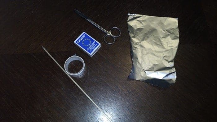Materials needed to make Match Rocket