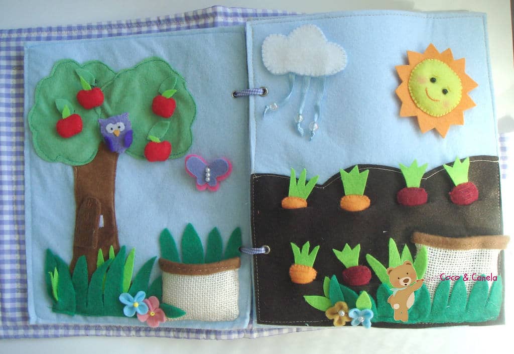 Sensorimotor activities for children - quiet books