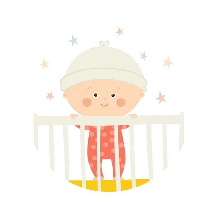 What to expect from the baby in the Eighth month - Baby standing while holding