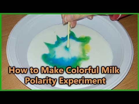 Thumbnail for: Eksperiment polariteta s  mlijekom i bojama