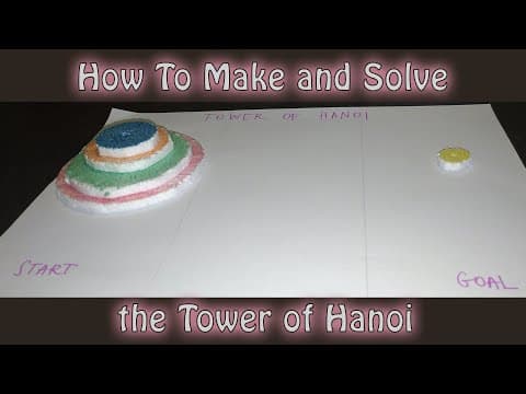 Thumbnail for: How To make Tower of Hanoi (Tower of Brahma or Lucas Tower)