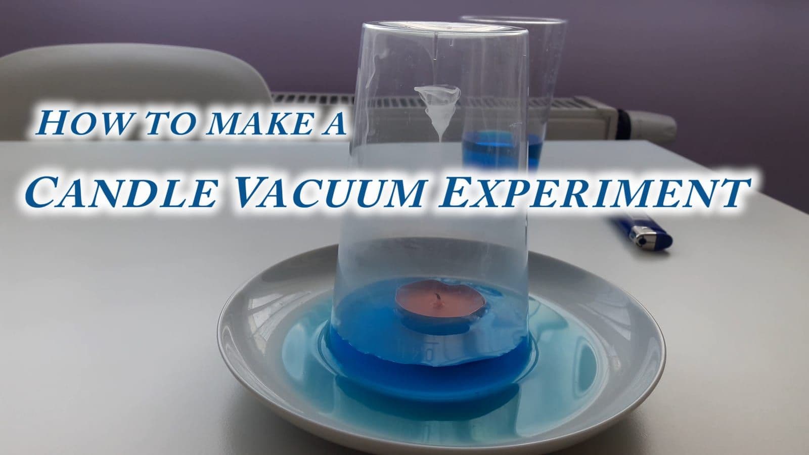 Candle in the vacuum experiment