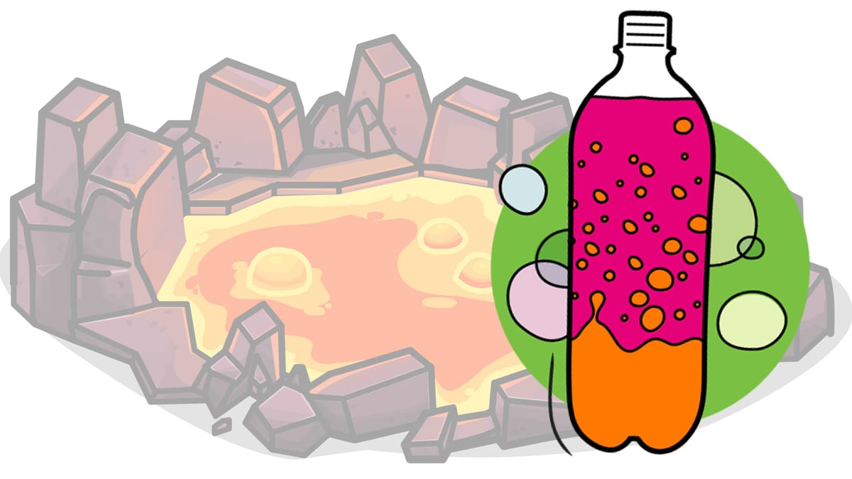 A homemade lava lamp