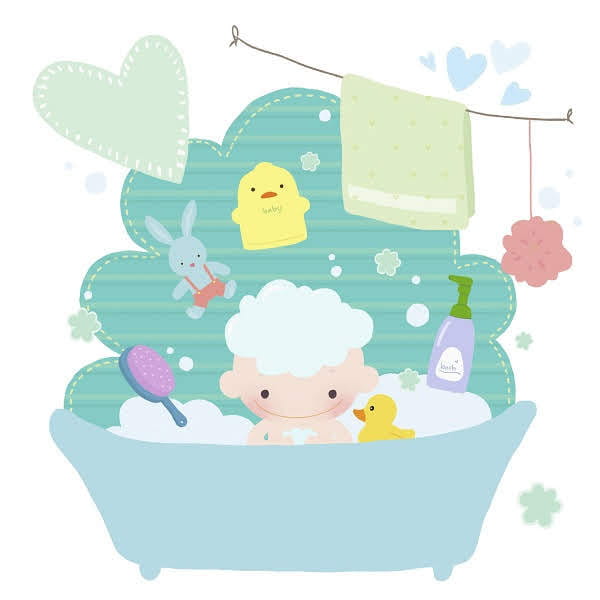 12 months old - renewed love for bathing