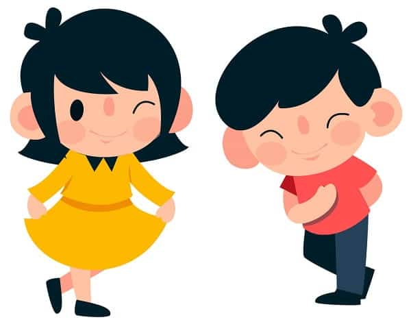 Dancing Girl and Boy Toddlers
