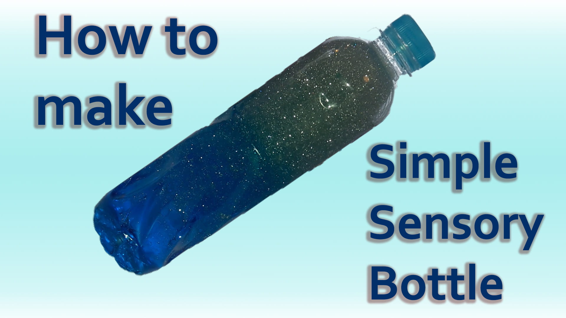A homemade sensory bottle for children