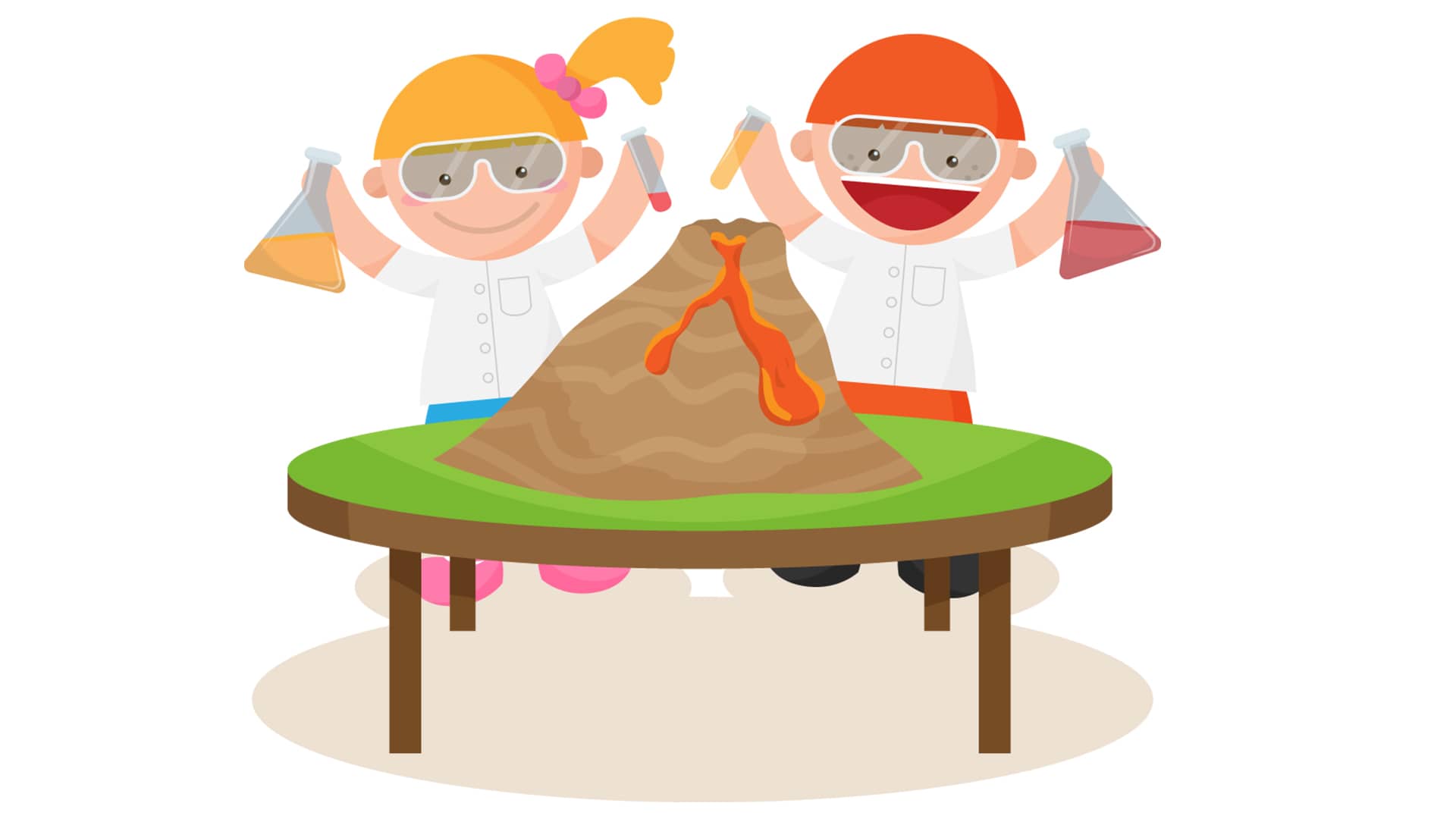A homemade volcano science activity