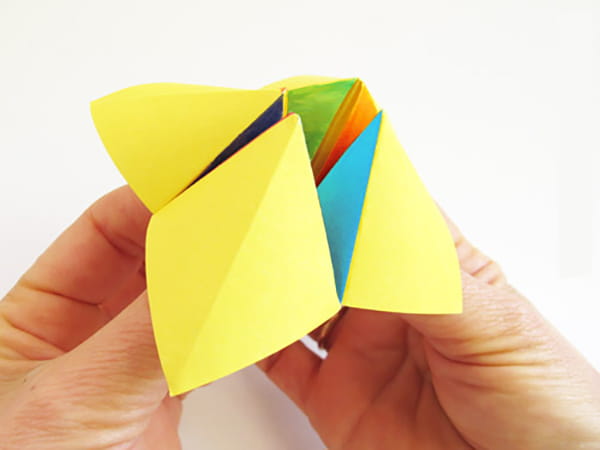 Origami Fortune Teller - develop math reasoning skills with origami - fortune teller in use