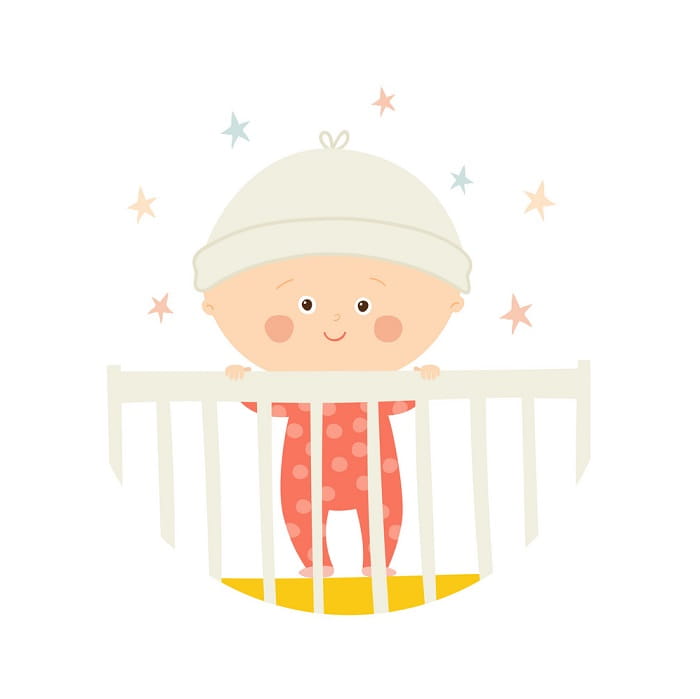 What to expect from the baby in the Eighth month - Baby standing while holding