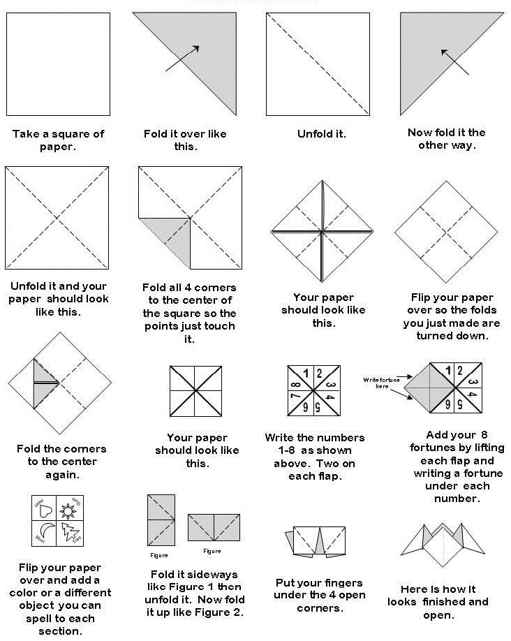 Fortune Teller Diagram EN min STEM Little Explorers