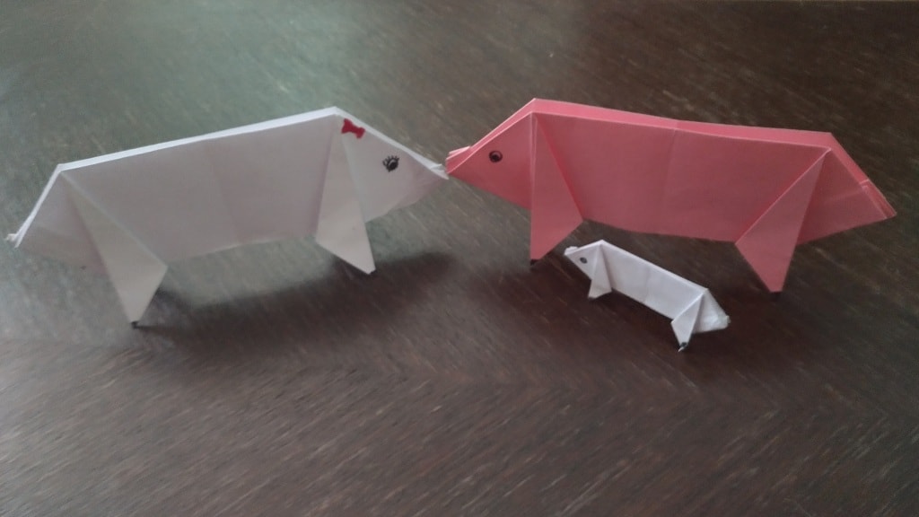 STEM Little Explorers - How to make Origami Pig, step by step guide