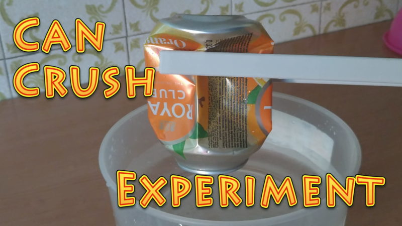 crush soda can science experiment